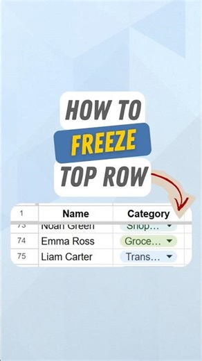 How to Freeze the Top Row in Google Spreadsheets