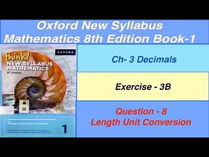 Exercise 3B Question-8 Oxford New Syllabus Mathematics 8th edition Book 1 | EX-3B-D1| By Sir Ghazali