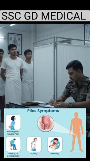 SSC GD Medical में Piles Check कैसे होता है?💉 | सबसे डराने वाला Test #shorts