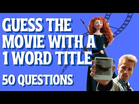 Guess the Movie From the 1 Word Title | Film Picture Quiz (3) 50 Questions