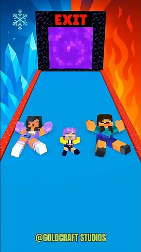 FIRE or ICE？! Rumi’s EPIC Choice with Aphmau & Noob Girl! #funnyshorts