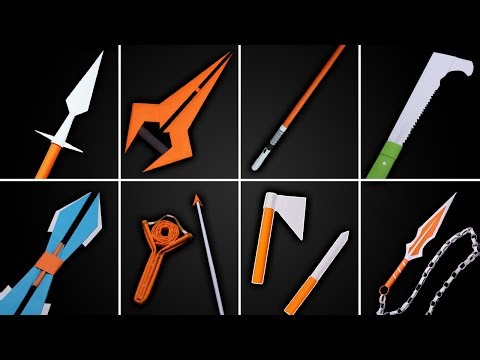 🔴 ⚔️ 08 Amazing Ninja Weapons 🗡🏹Origami and paper craft funny toys