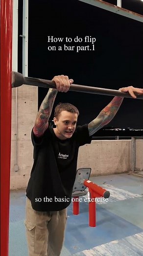 How to make flip with a bar? 1st step