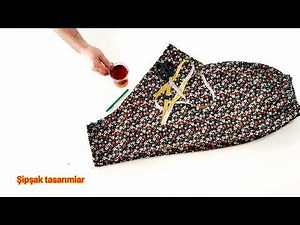 EN KOLAY ŞALVAR KESİMİ DİKİMİ . kolay şalvar nasıl yapılır. part 1