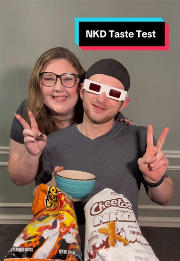 #fritolay_partner We’re doing a NKD taste test‼️🔥 Frito-Lay just dropped new Simply NKD Nacho Cheese @Doritos and Flamin’ Hot Cheetos , made without artificial flavors and colors. We used red glasses and put our palates to the test - could not tell the difference!