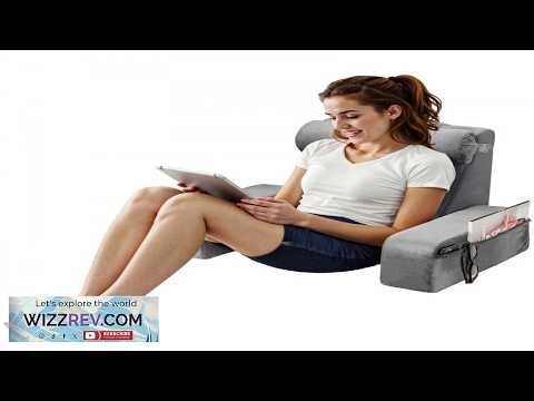 VEVOR Reading Bed Pillow 3 Storage Pockets & Arm Support
