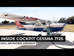 THE COCKPIT & SEATS of CESSNA 172S SKYHAWK | Affordable & Reliable Aircraft | Civil Air Patrol Plane