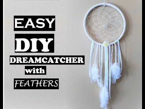 DIY EASY DREAMCATCHER - How To Make A Dream Catcher Tutorial
