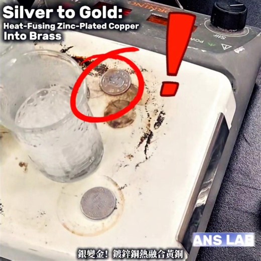 Silver to Gold: Heat-Fusing Zinc-Plated Copper Into Brass