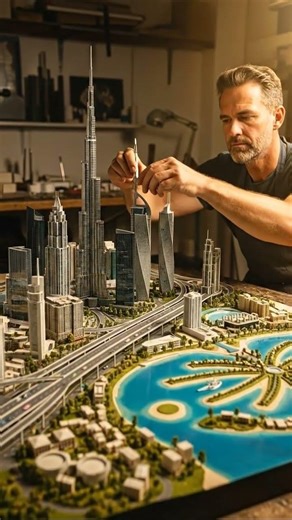 Hyper-Realistic Miniature Dubai City | Cinematic AI Art | 4K Workshop Model