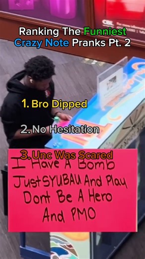 Ranking The Funniest Crazy Note Pranks Pt. 2 #crazy #note #funny #top3