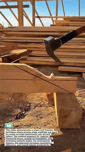 This Roof Framing Cut Saves Hours Daily