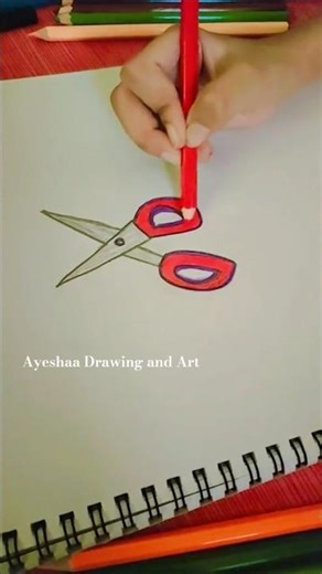 How to draw a scissors ✂️ Easy scissors drawing step by step #shorts #scissors #tricks #reels