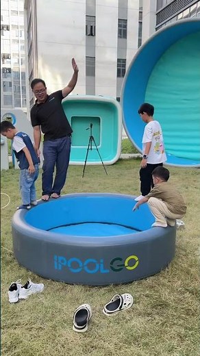 Family time pool Fun in summer IPOOLGO inflatable swimming pool 6.6*1.64ft are for kids funny 😄