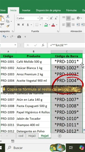 Excel Puede Crear Códigos de Barras Automáticamente Con Una Sola Fórmula