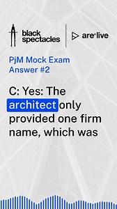 Quiz update! We're following up yesterday's PjM Mock Exam clip with an in-depth explanation from architect Garric Baker. FULL VIDEO available on YouTube, link in bio. 💡 Answer: C: Yes. The architect only provided one firm name which was then taken as a recommendation by the owner. 🔍 Scenario: You have been hired by a private company to provide architectural services for a new building. During the initial planning phases, it was determined that a site survey would need to be conducted. The owne