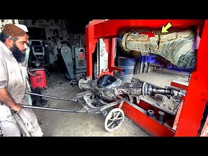 Repairing Pakistani Truck Broken Rear Wheel Axle Housing | Complete Process @skillsstories