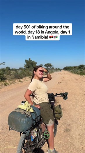 say it with me!!!! new country unlocked! hello Namibia! 👋🏻🇳🇦 #travel #traveling #traveltok #traveltiktok #cycling #cyclist #bikepacking #biketravel #adventuretravel #travelgirl #travellife #travelvlog