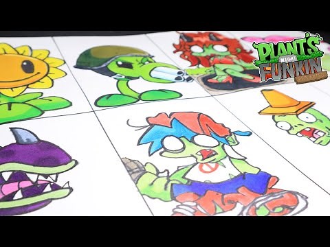 DIBUJO Plants vs. Rappers FNF | PASO A PASO | how to draw PVZ - friday night funkin | REMASTERED