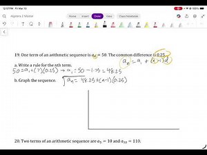 Chapter 11 Writing the Rule and Graphing an Arithmetic Sequence