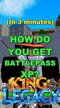 How To Get BattlePass EXP In Roblox King Legacy Update 10 (3 Minute Guide)