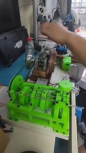 Transparent small single cylinder engine model DIY transmission！#diy #rccar #model #engine #enginemodel #enginediy #minimodel #boat #transmission | Chuan QI Engine