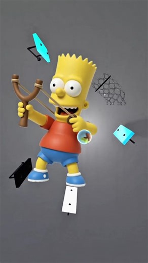 "The Simpsons Theme as a Super Satisfying 3D Music Box... Until Homer Crashes In 🍩🔔 #simpsons #thesimpsons #tunes3d " | Tunes YT