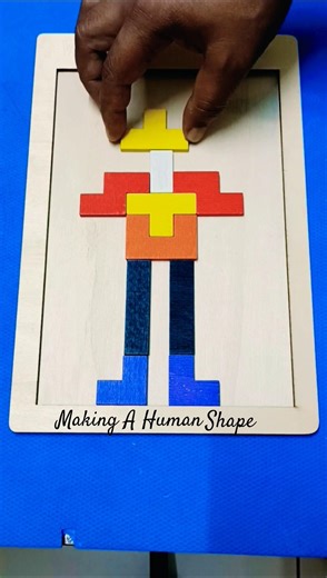 Epic Human Shape Made with Russian Blocks 🧍‍♂️ #shorts #buildingblocks #shapes