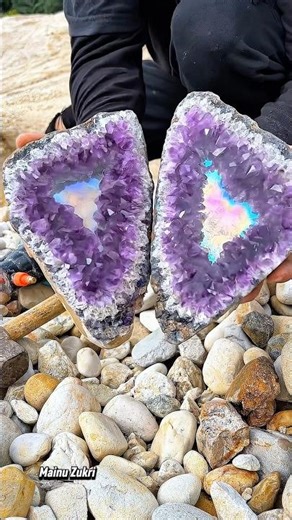 Wow omegat a beautiful agate😱 #agate #naturalamethyst #gemstone #adventure #shorts