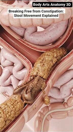 Breaking Free from Constipation: Stool Movement Explained | Gut Health | Body Arts Anatomy 3D