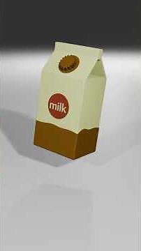 a carton of milk low poly model tutorial