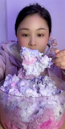 20. soft cotton shaved ice eating asmr#iceeatingasmr