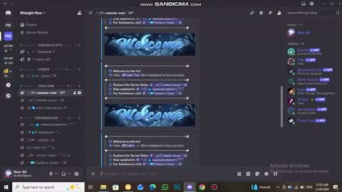 Midnight Blue Discord Server | Dark Elegant Layout (instant Download) - Etsy