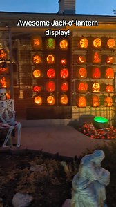 This Jack-o'-lantern display is so cool! there are so many different designs on display! #halloween #jackolantern #trickortreat #october #Utah | Tim and his boys