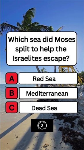 Which sea did Moses split to help the Israelites escape? #shorts #usa #quiz