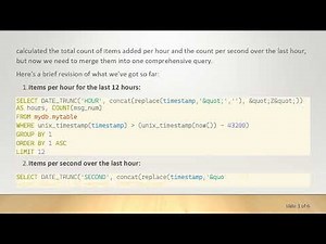 How to Calculate Average Items per Second in Impala/Hive SQL for the Last 12 Hours