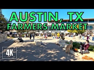 Mueller Farmers Market Walk 🇺🇸 AUSTIN, TX | Sunday Morning City Life in 4K