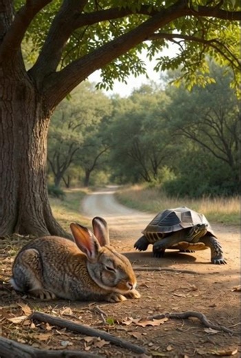 The Rabbit and the Turtle” # The Forest Race” rabbit 🐰# turtle 🐢# animal #