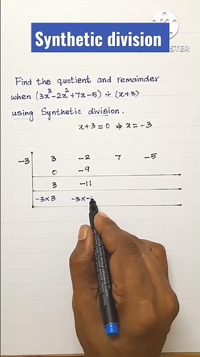 Finding Quotient and Remainder using synthetic division /#easy #tutorial