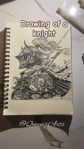 pt.2 of drawing a knight #pencilart #art #draw #artist #armour #fantasy #medival #fantasybooks