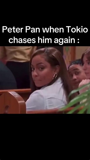 Peter Pan reaction when Tokio chases him again — Disney meme clip
