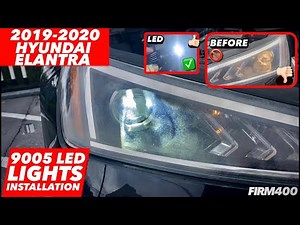 2019-2020 HYUNDAI ELANTRA 9005 LED LIGHTS HEADLIGHT BULB INSTALLATION