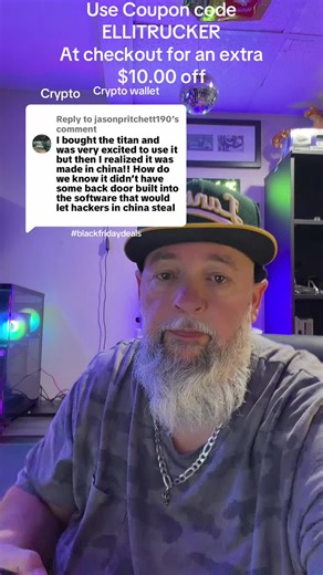 Replying to @jasonpritchett190 crypto. Crypto wallet. Ellipal Titan 2.0 . it is impossible to put a back door into this device because it does not communicate with the Internet. There is no way to get data out of it. #blackfridaydeals #cybermonday #crypto #cryptowallet #fyf