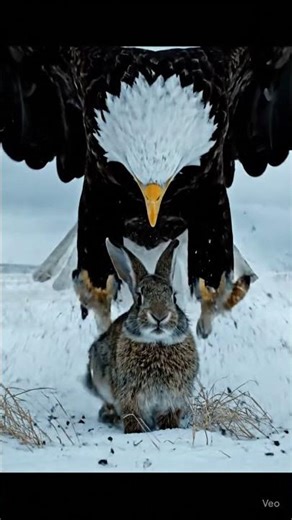 Eagle’s Deadly Dive on a Rabbit Frozen in Fear | Epic Wildlife Short #shorts
