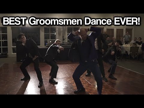 EPIC GROOMSMEN DANCE SURPRISE for the bride - BEST Groomsmen Dance EVER!