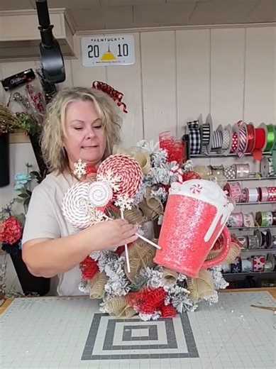 DIY Christmas Wreath Step By Step Tutorial - Part Two. 🎅 #cruffle #decomeshwreath #diywreath #wreathmaker #wreathmakersoftiktok #diychristmas #Christmasdecor #hobbylobbyChristmas #wreathtutorial #Christmaswreath #Christmas2024