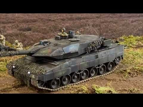Leopard 2A6 RC tank on the move