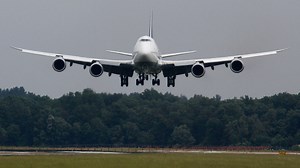 Planes struggled to land at Dublin Airport as Storm Ashley battered parts of the UK and Ireland.