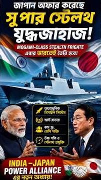 India–Japan Power Move! 🔥 Mogami Stealth Frigate এবার ভারতেই তৈরি! #shorts