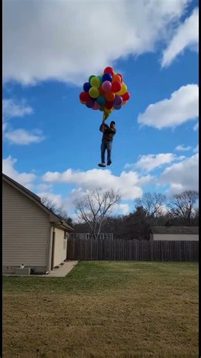 Man Flies with Balloons! 🎈😱 Real Life UP Movie | VextroAI
